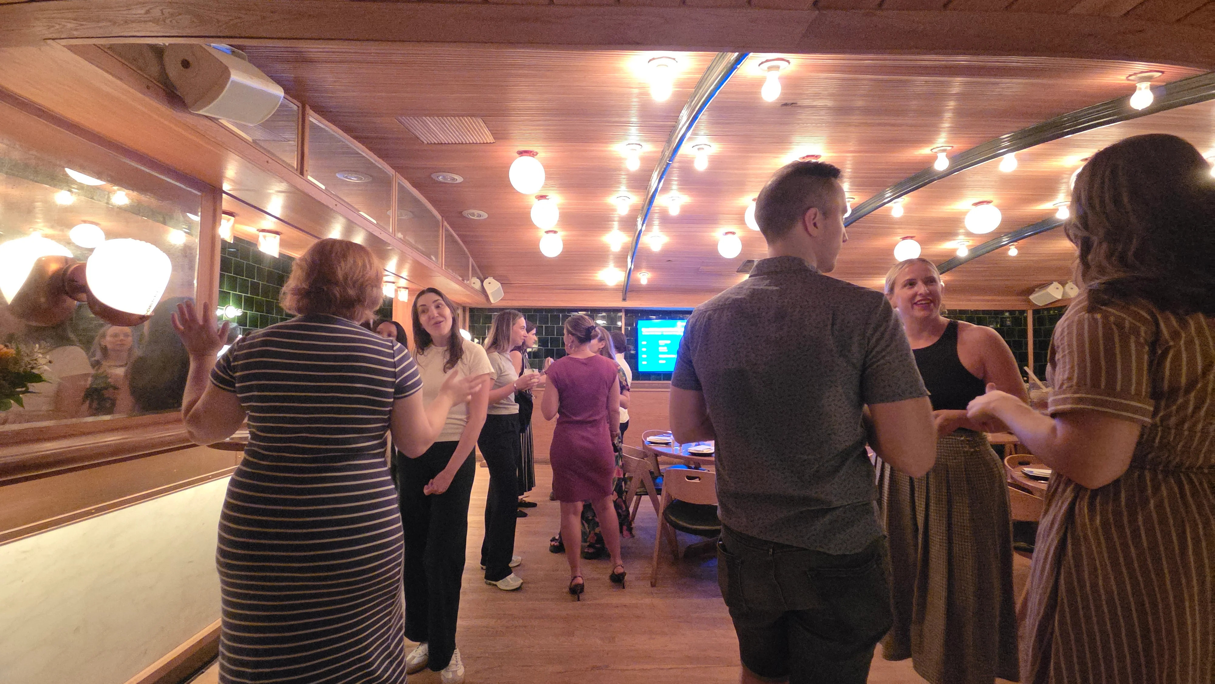 Event and field marketing leaders socializing at Upland in New York City