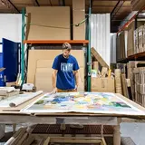 Artist working inside a WareSpace production studio