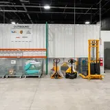 Small business shipping operation using shared WareSpace equipment
