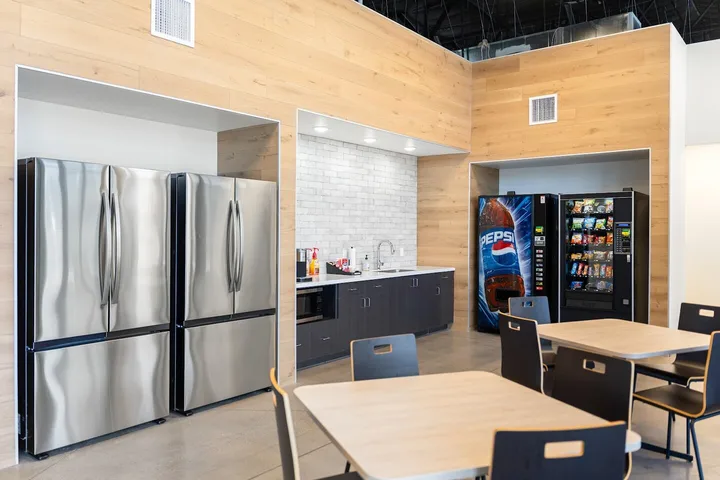 WareSpace shared kitchen and break room