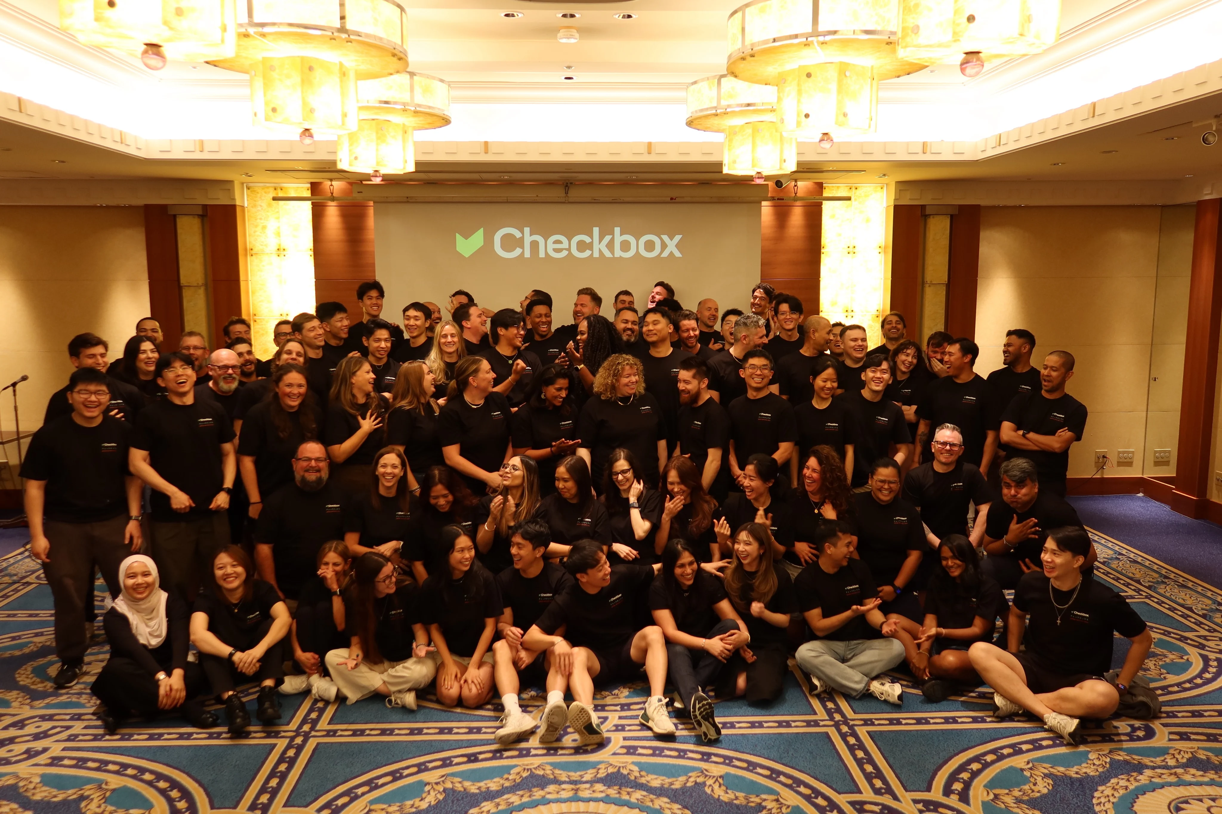 The Checkbox team gathered for a group photo