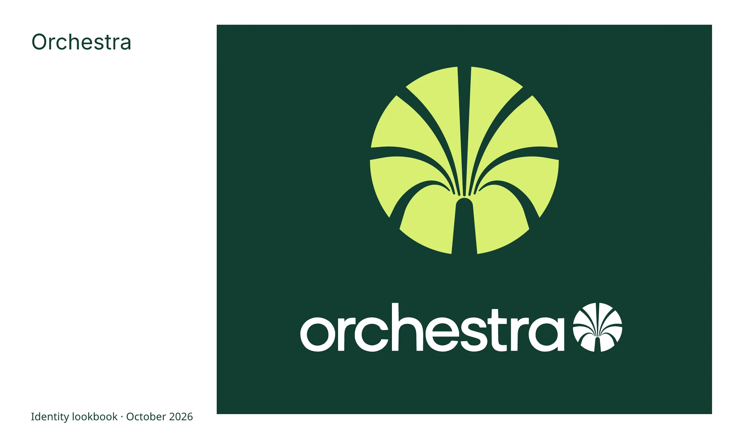 Orchestra identity lookbook page 1