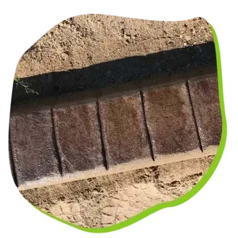 Soldier Course stamped concrete curbing pattern sample