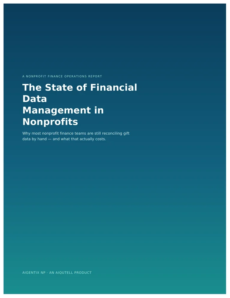 Cover of The State of Financial Data Management in Nonprofits report