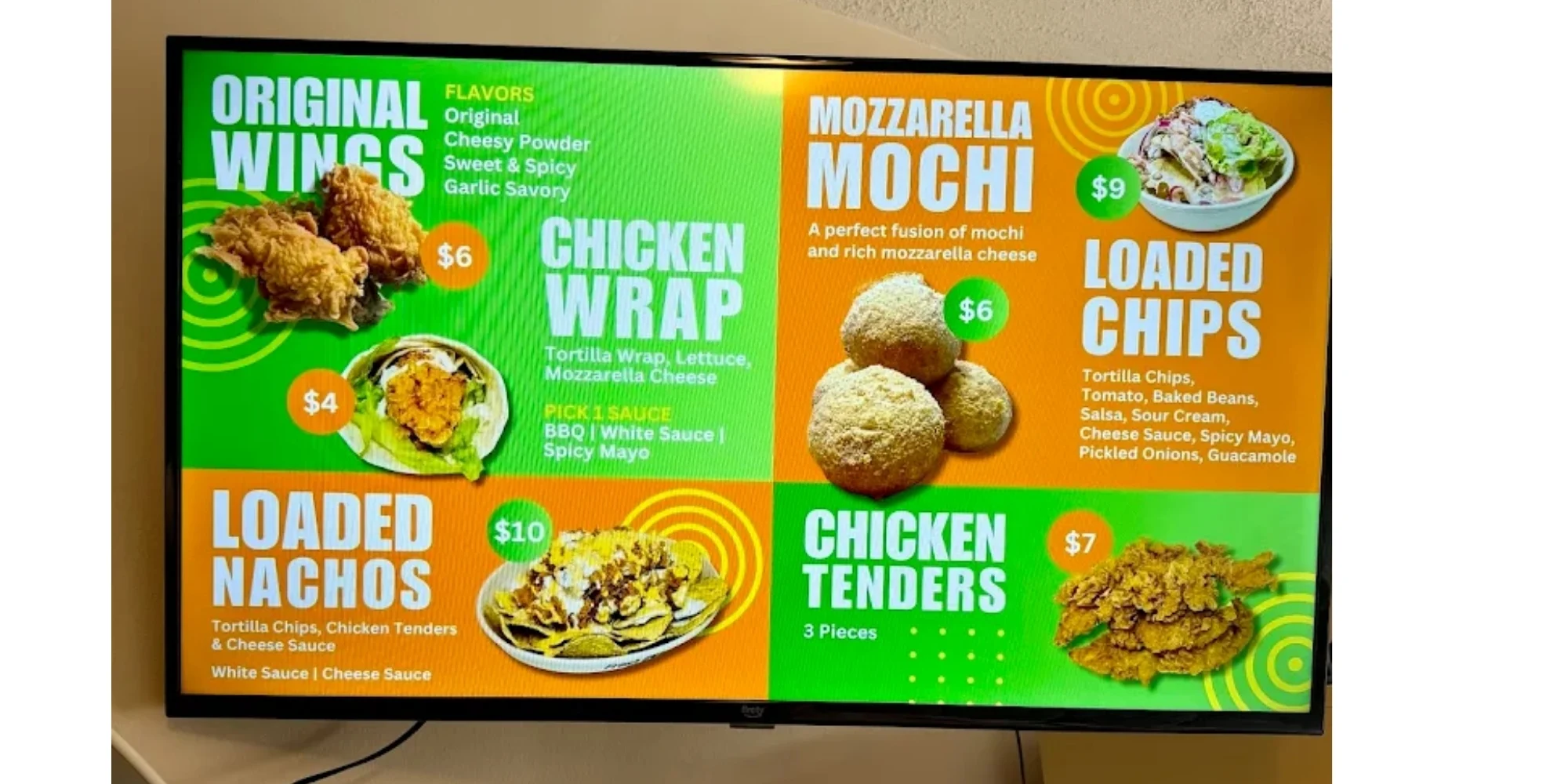Digital Menu Board for Restaurant