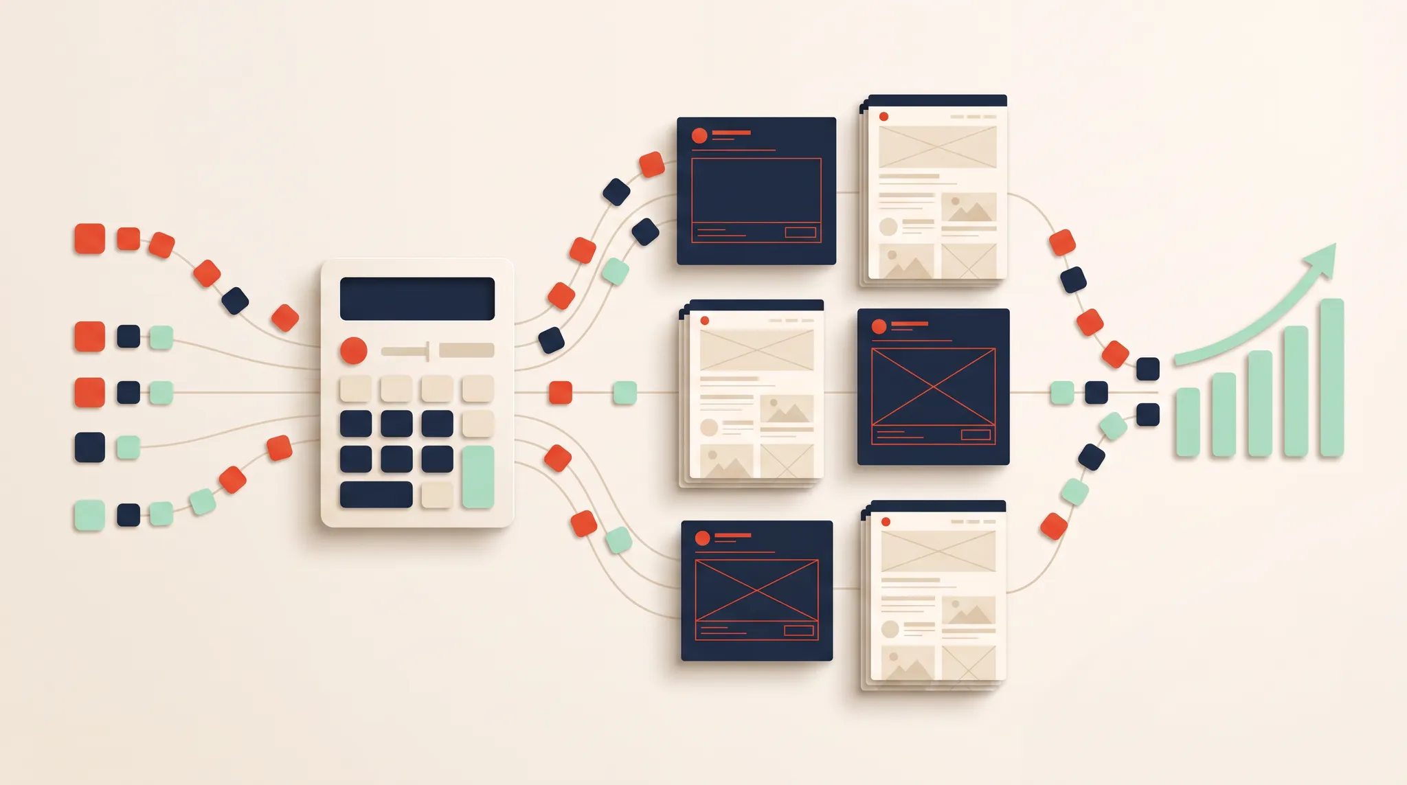 A budget calculator distributing spend across Meta ad sets toward a stable learning signal