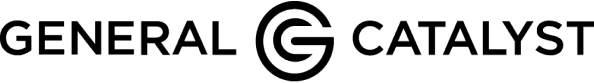 The bold black logo for General Catalyst, a prominent venture capital firm, signifies a trusted partner in digital.