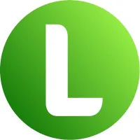 The LeanLaw logo features a stylized white uppercase "L" with rounded edges, prominently centered within a vibrant,.