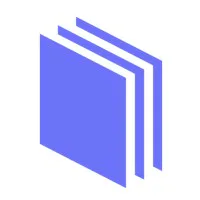 Three overlapping purple sheets, resembling documents or digital product files, subtly angled on a clean white background.