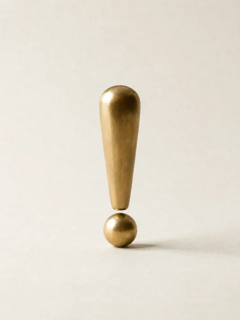 Golden exclamation mark, the Boom Takes visual object