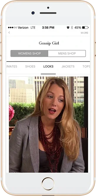 Spylight mobile fashion-discovery screen