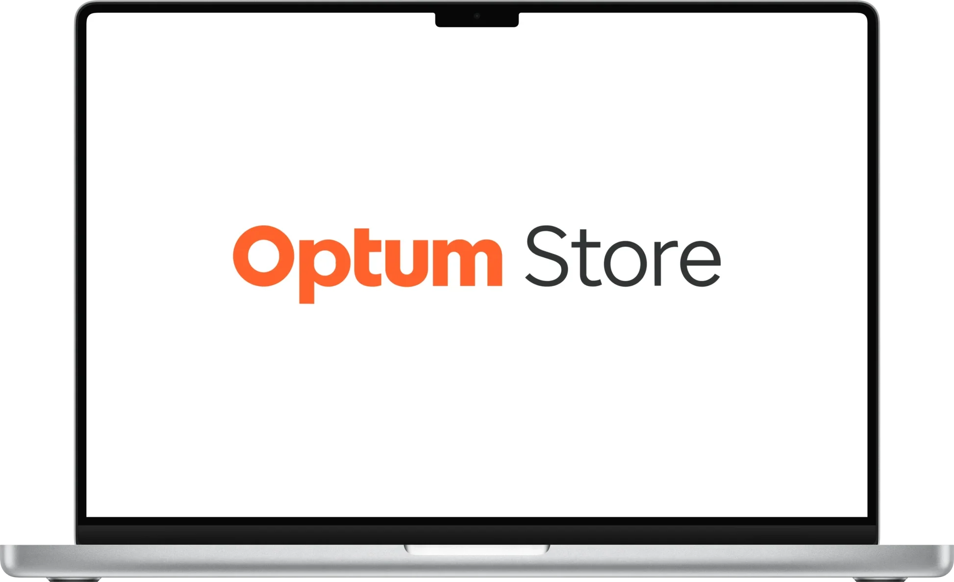 Optum Store wordmark on a laptop screen