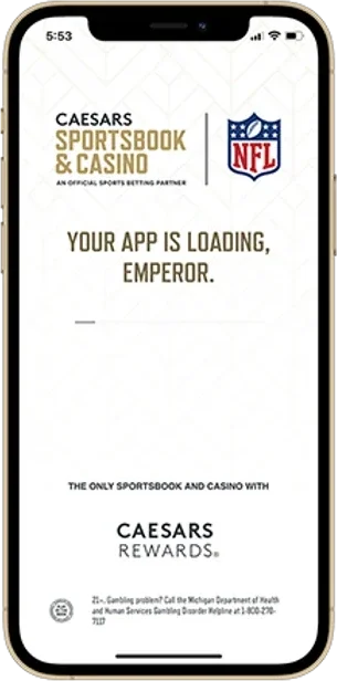 Caesars Sportsbook loading screen