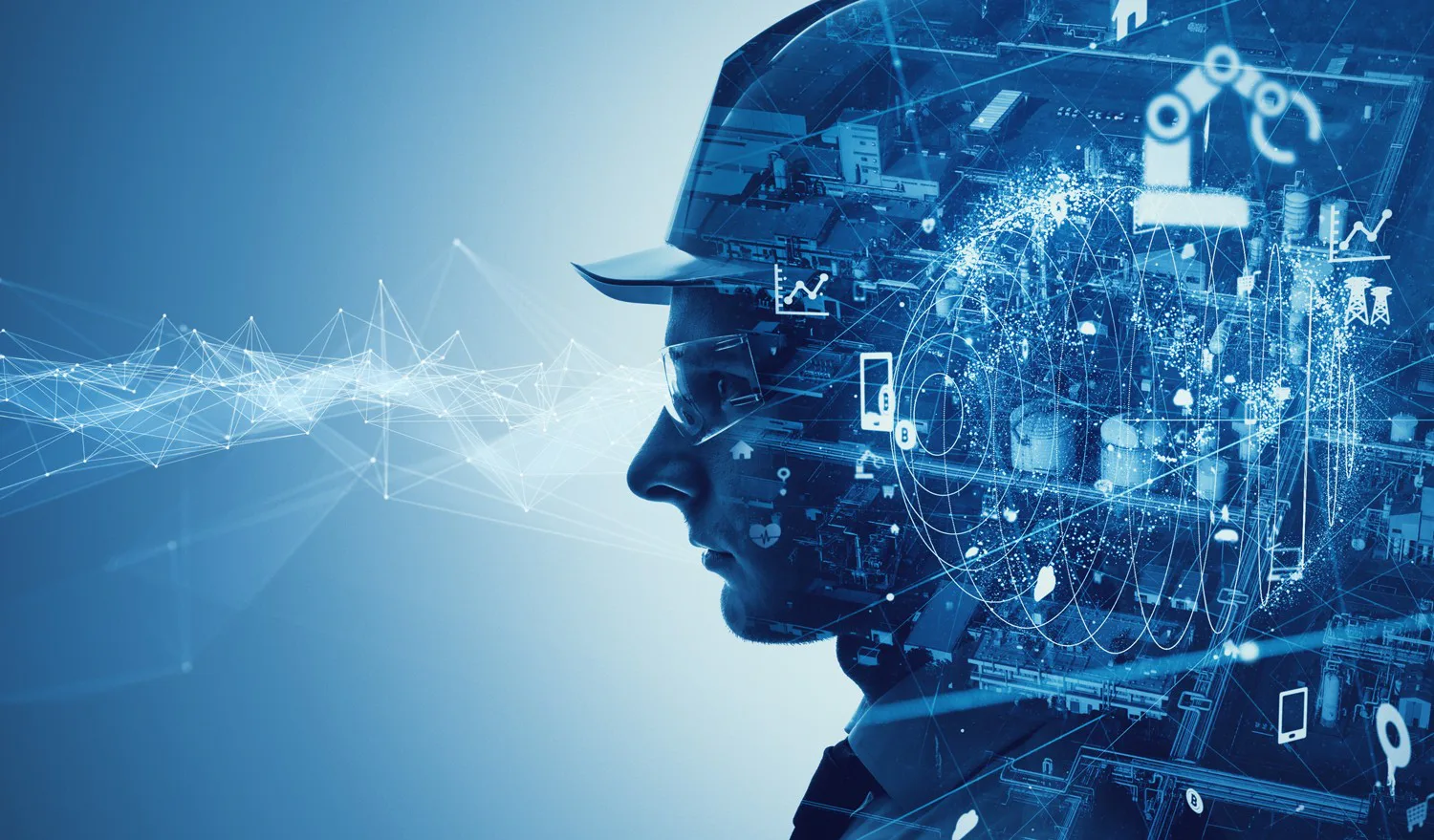 Blue-tinted illustration of an industrial worker and digital systems from the existing Skypath site