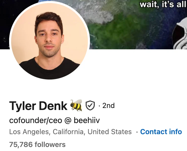 Tyler Denk profile reference