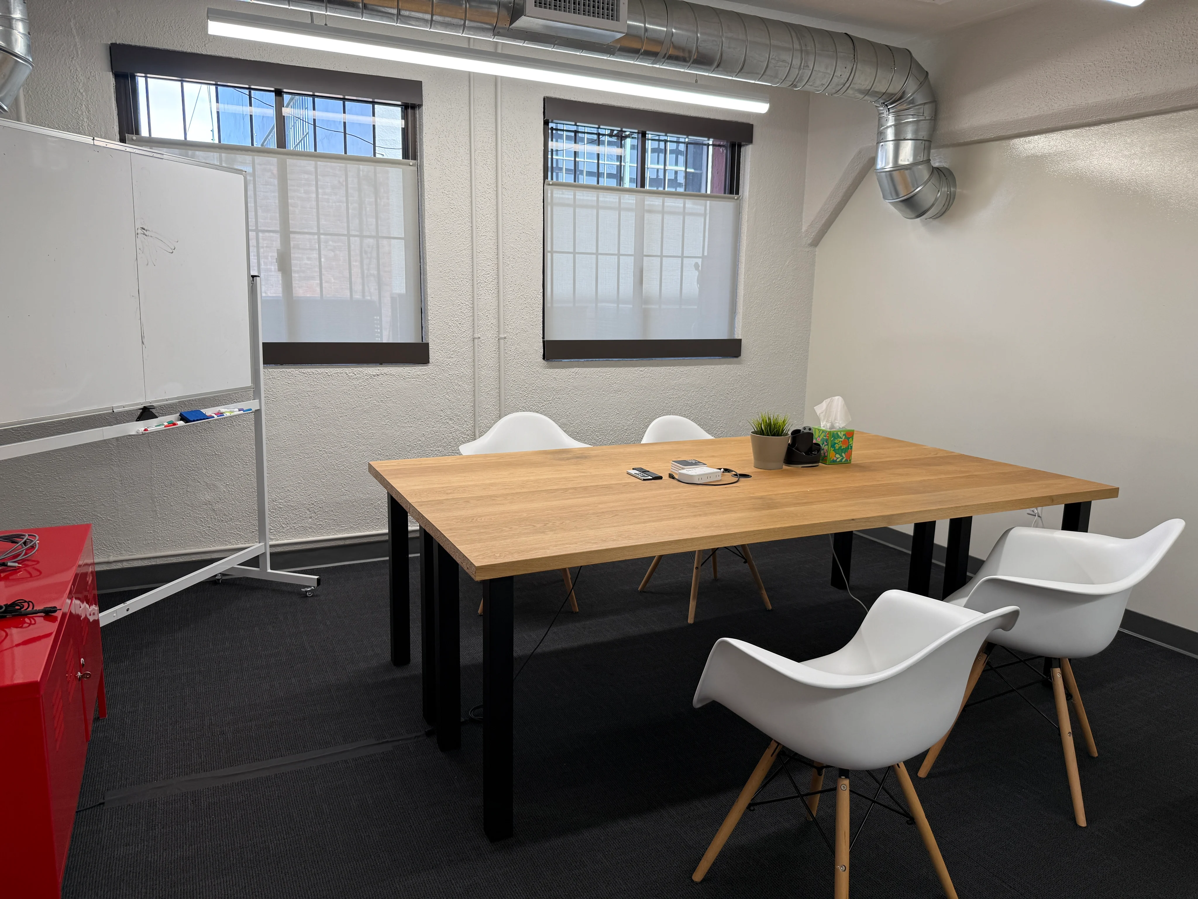 A private conference room for pitches, interviews, and 1:1s.