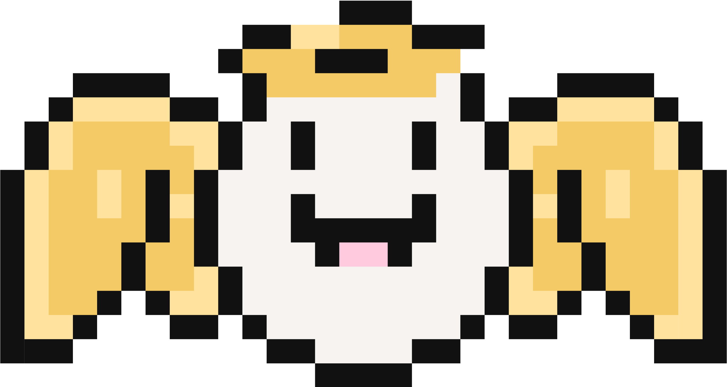 Pixel-art angel with wings and a halo