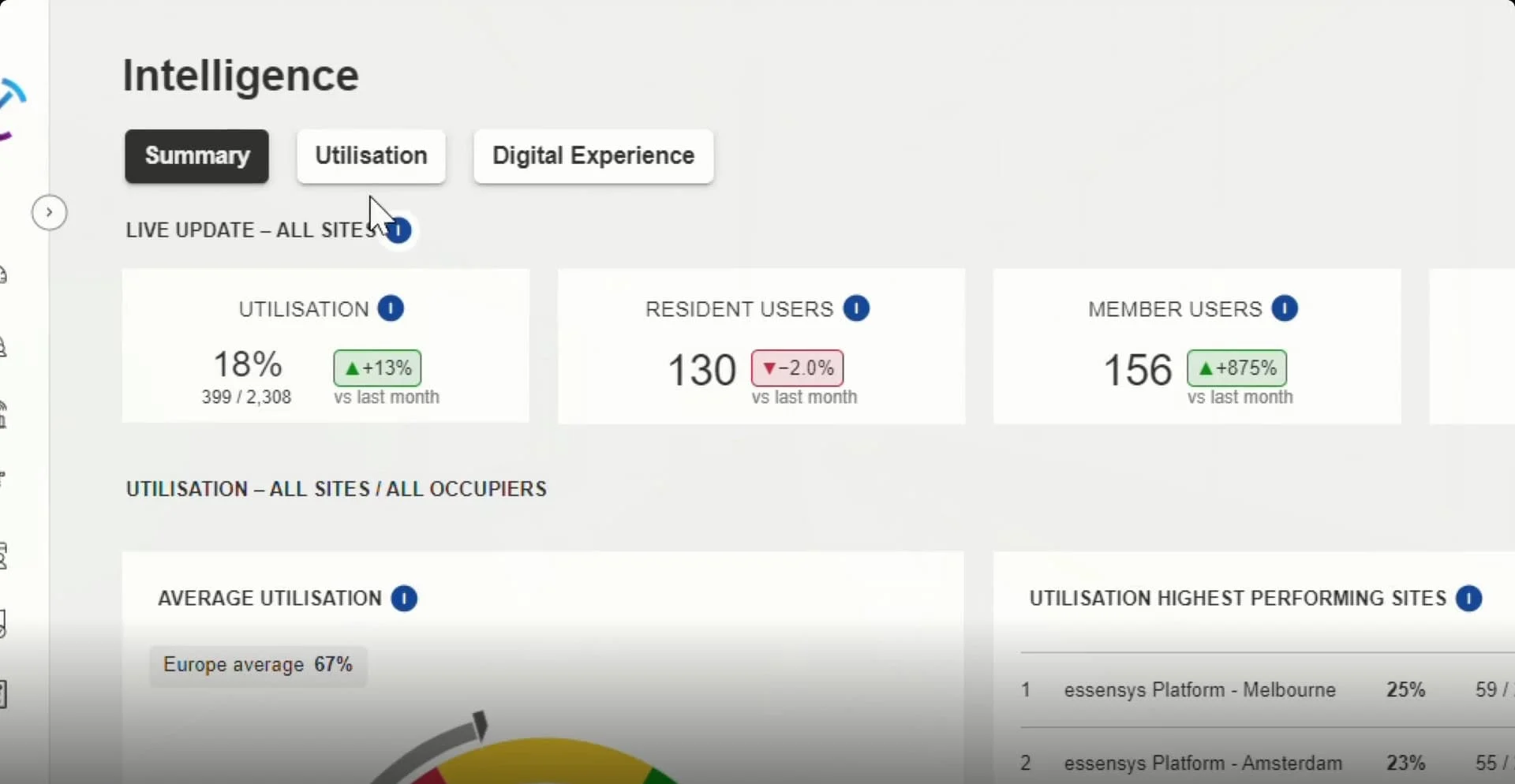 View real-time occupancy
