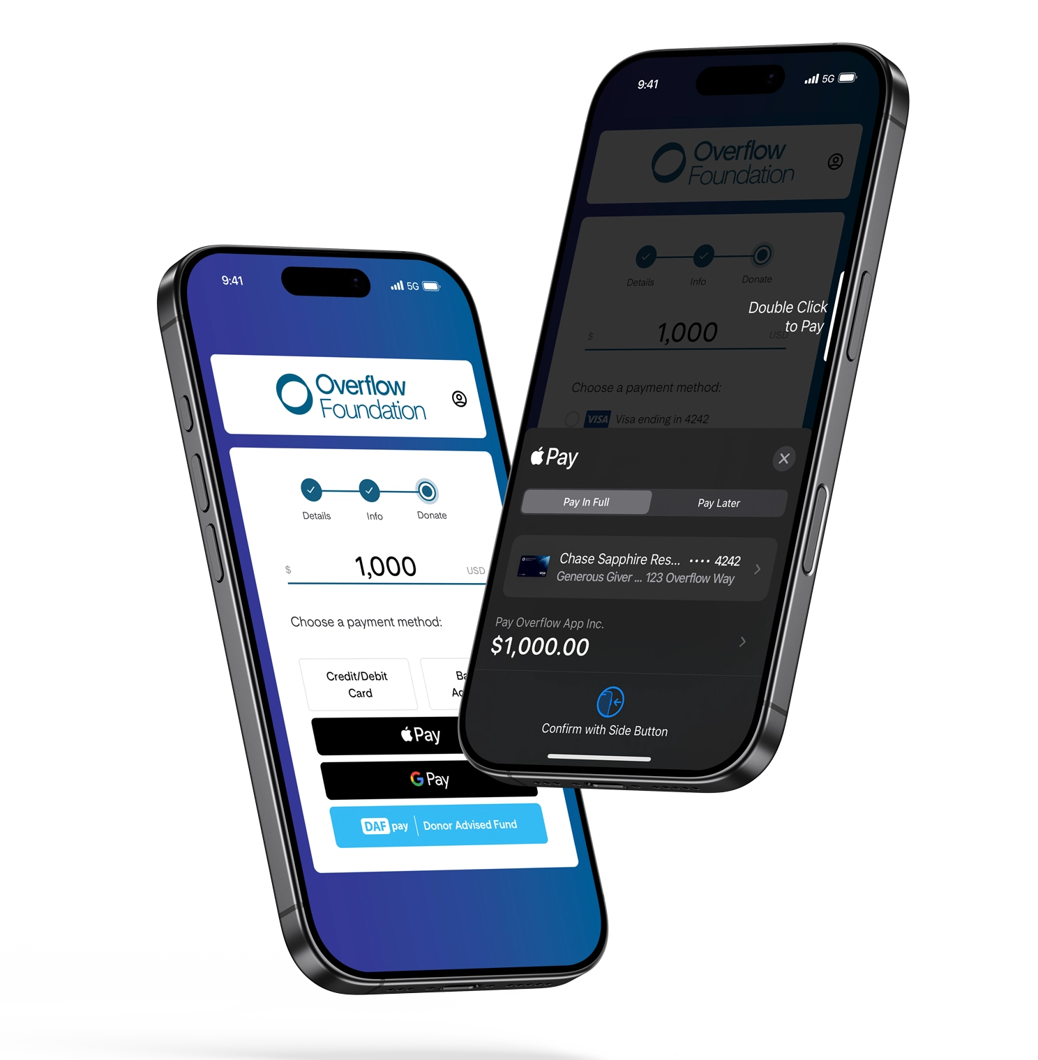 give using apple pay and google pay
