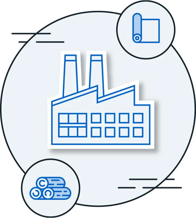 Illustration of pulp and paper mill cleaning operations