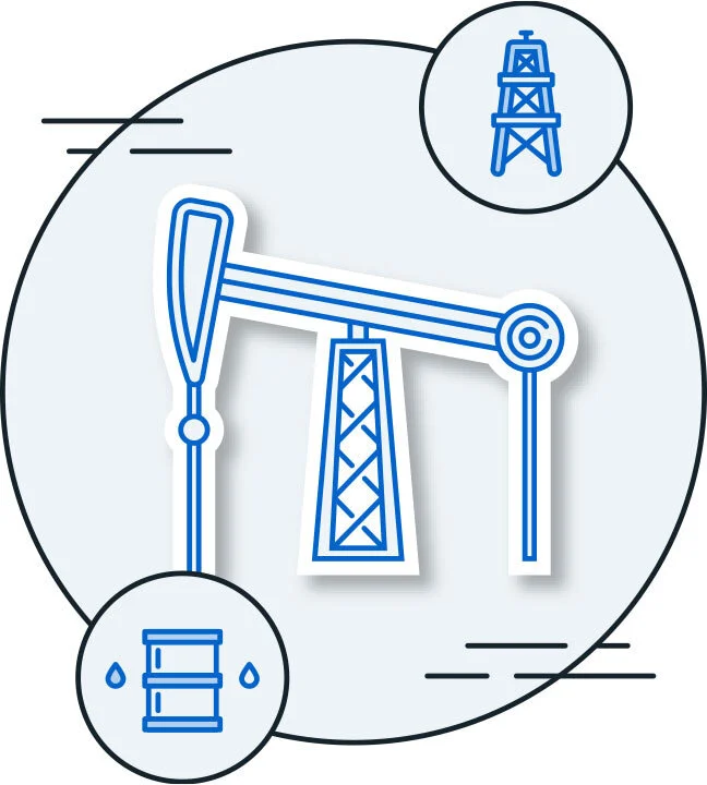 Illustration of oil-field equipment cleaning