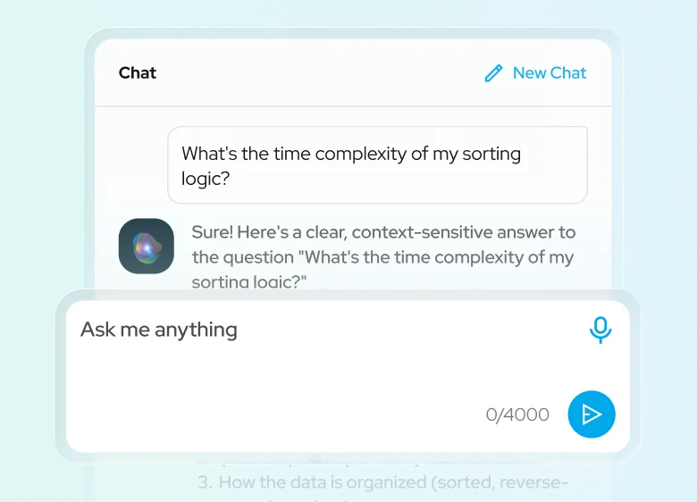 Glider AI Assistant supporting a candidate during a coding assessment