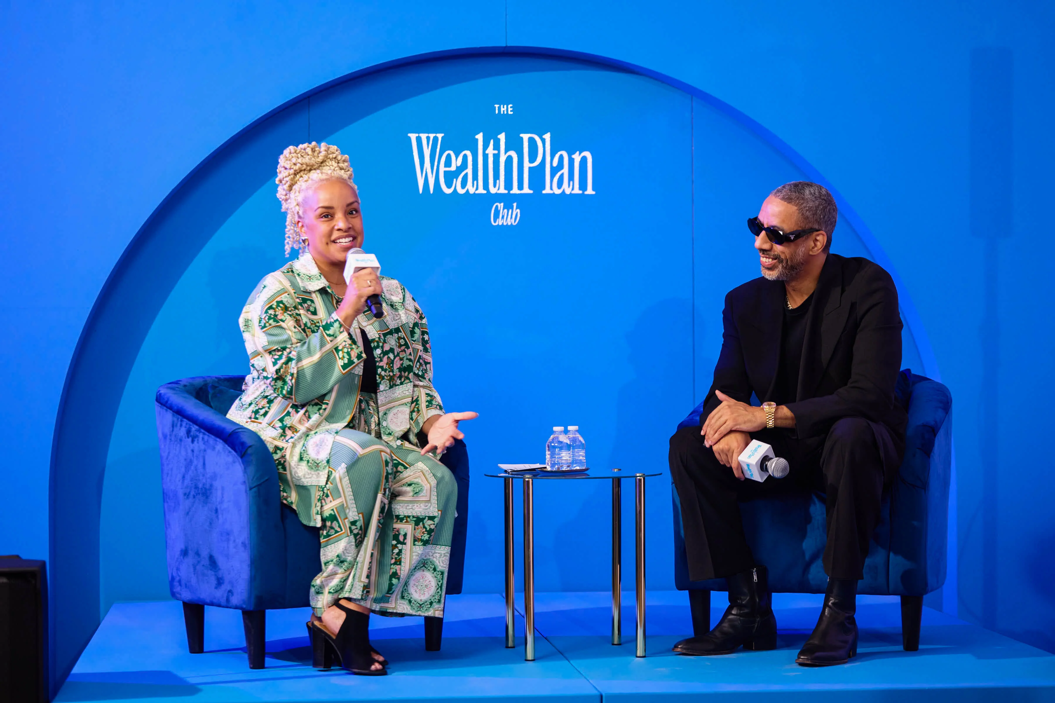 A conversation on The WealthPlan Club stage.