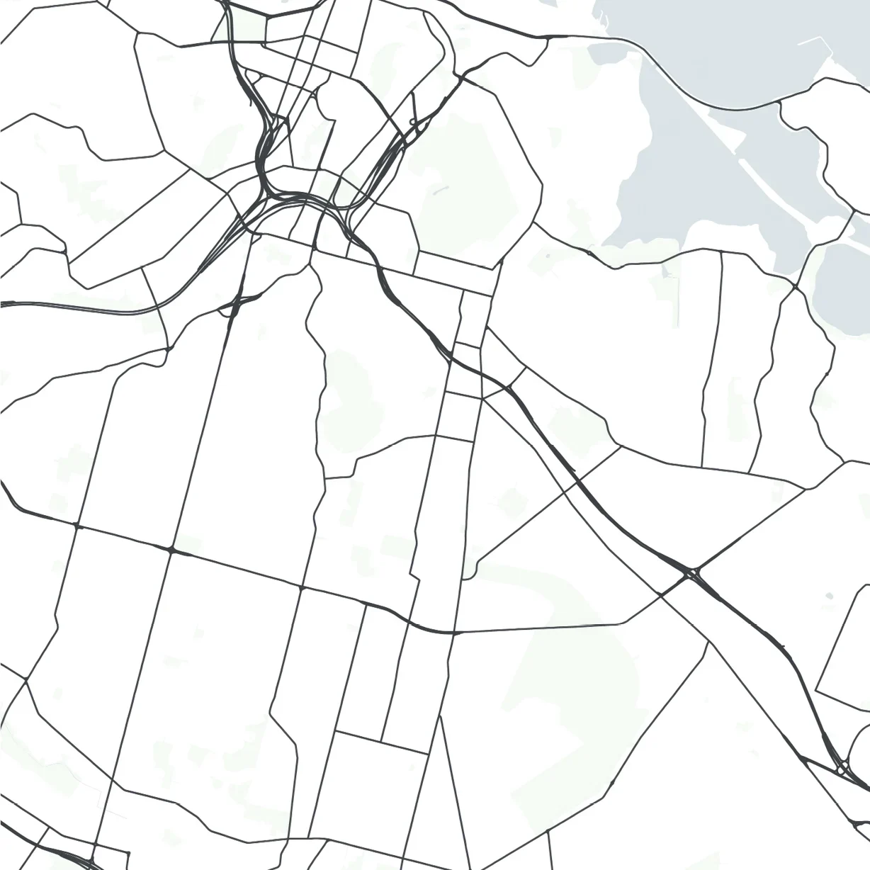 Stylised map of Epsom and surrounding Auckland suburbs