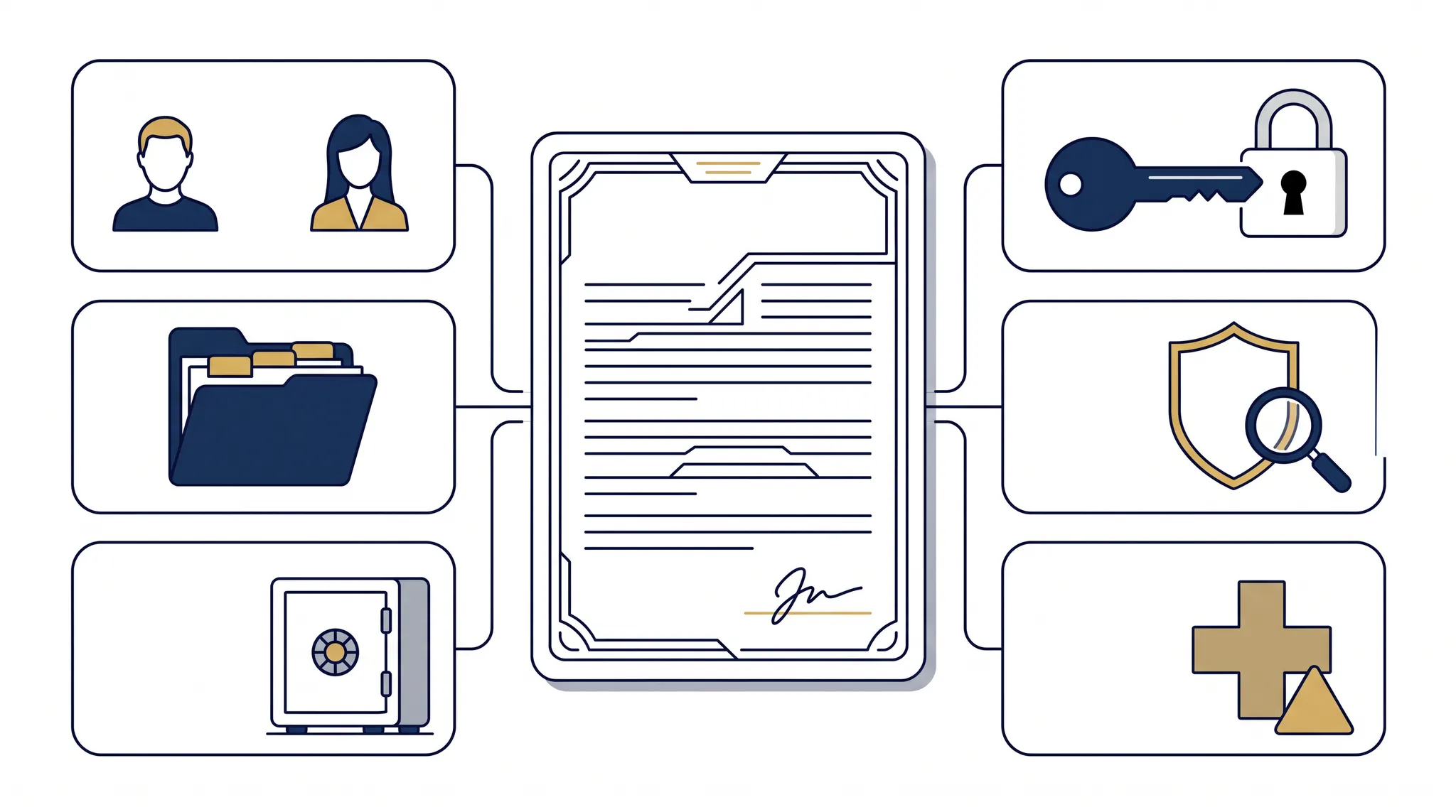 Symbol-only car accident release of liability form review showing parties, claim scope, payment, insurance rights, medical uncertainty, and finality