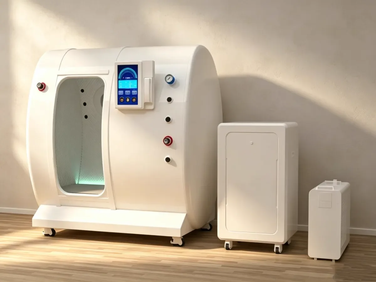 OxySail hard-shell chamber in a wellness setting
