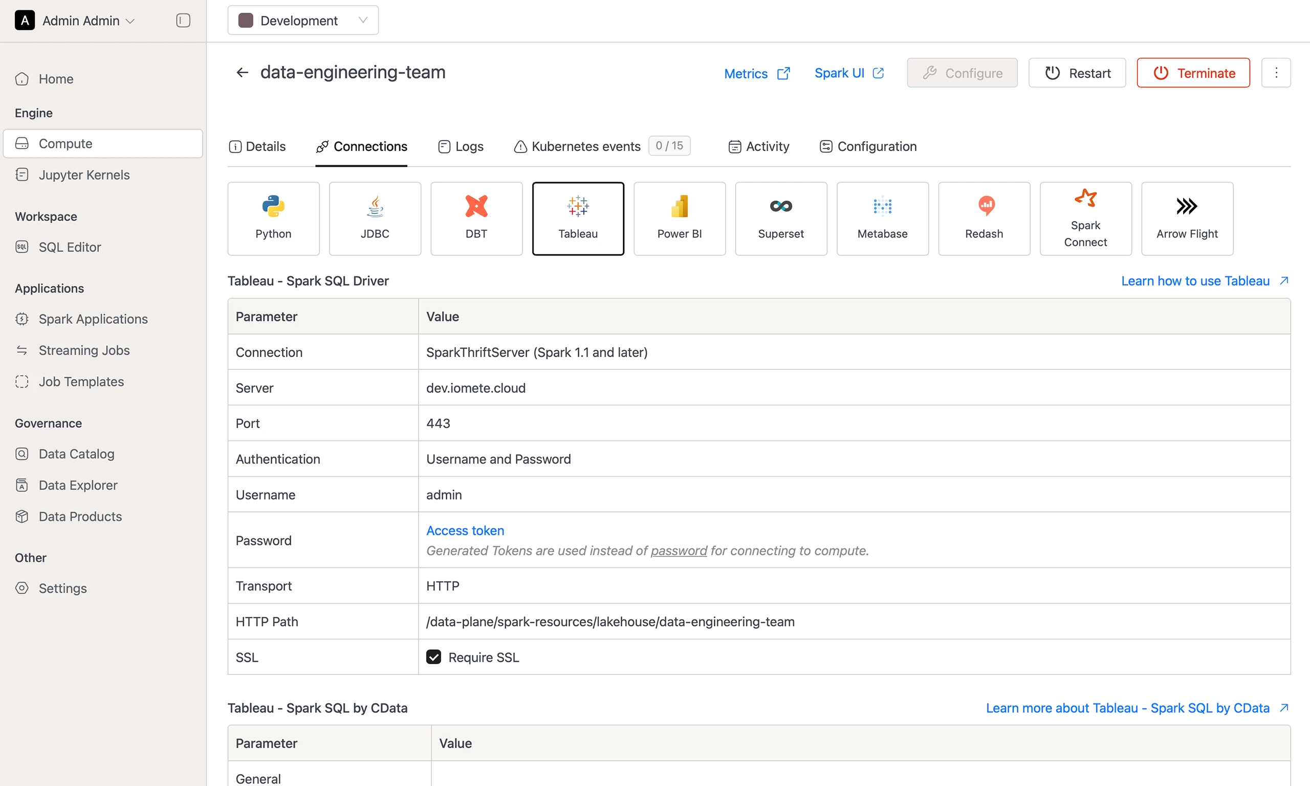 Connect BI tool