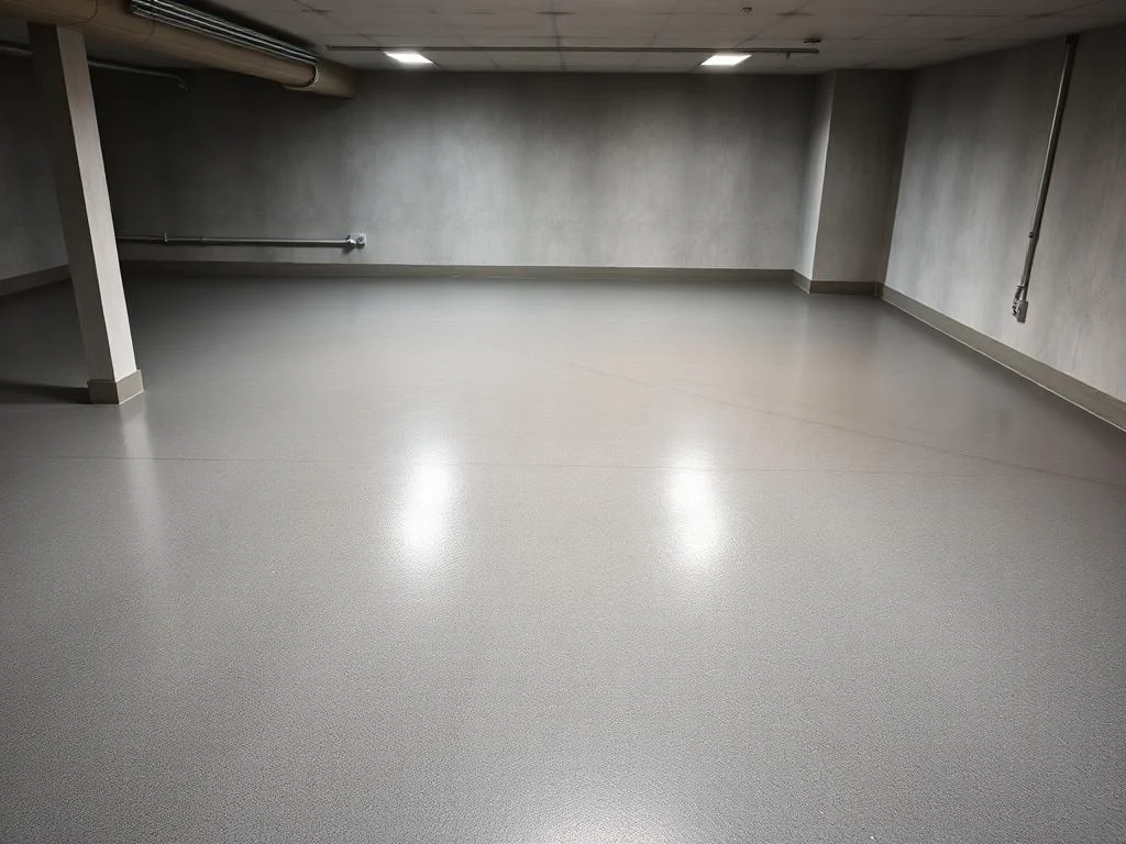 Durable coated floor in a multi-vehicle service area