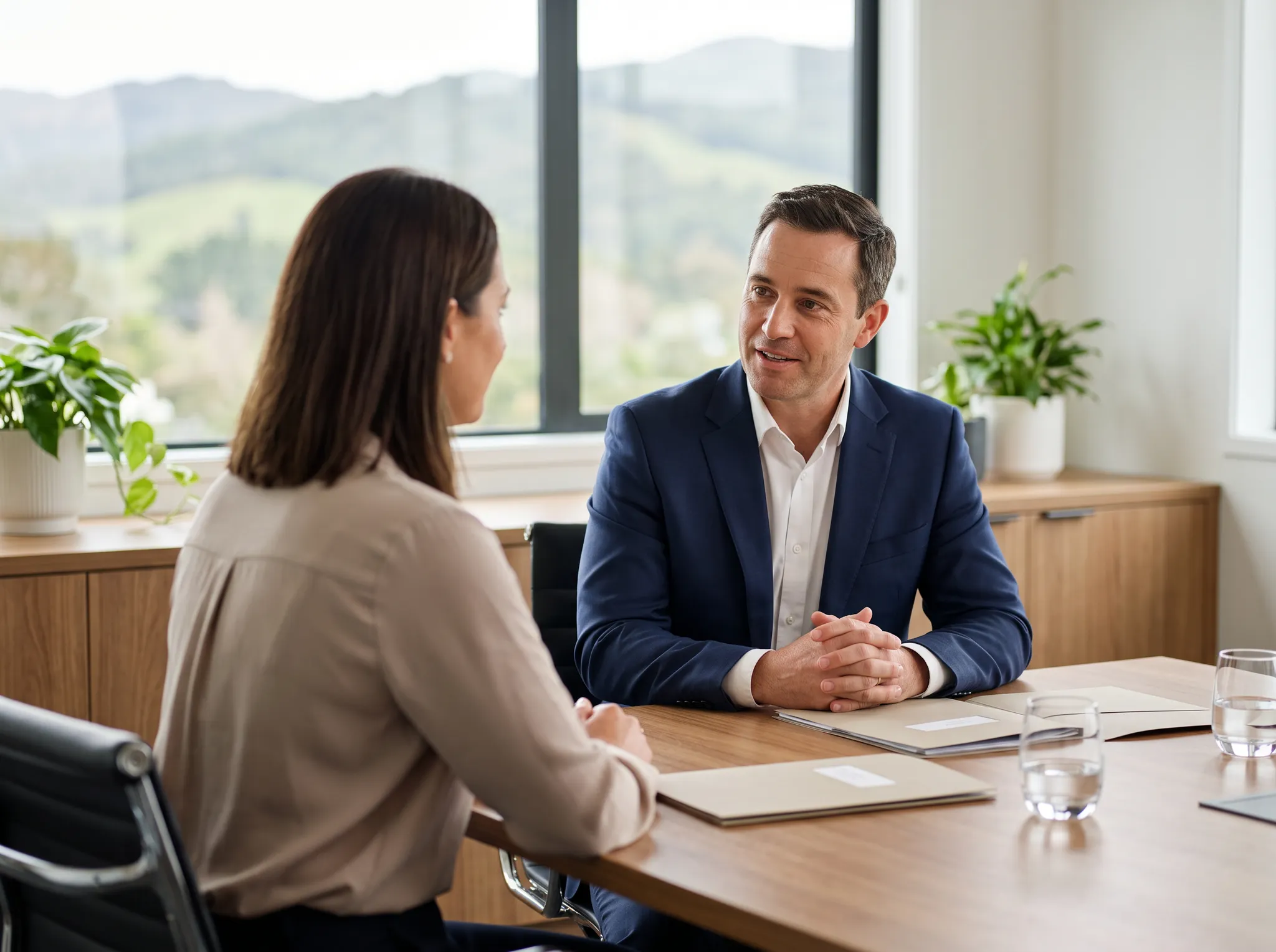 A professional immigration consultation in a New Zealand office