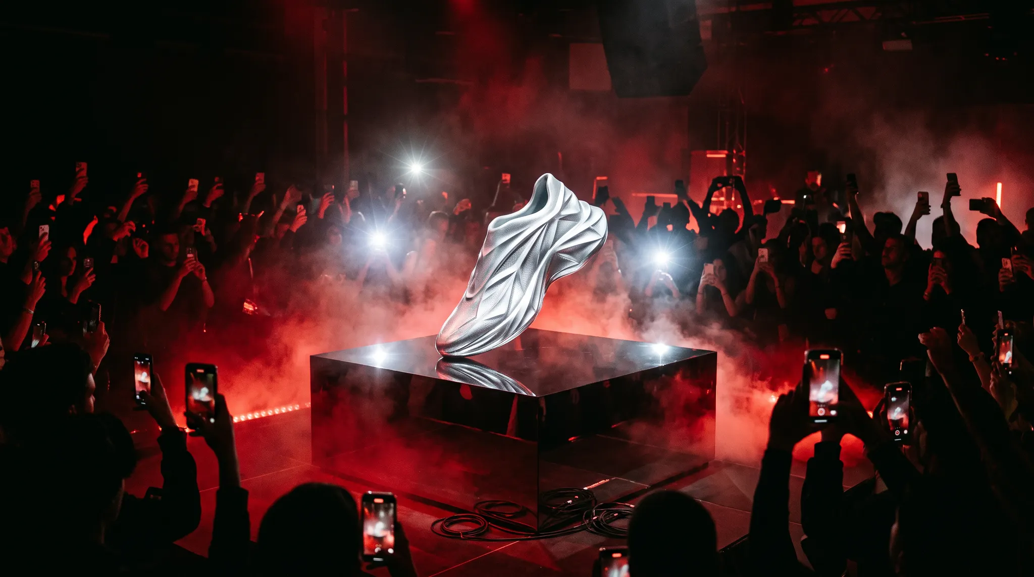 Futuristic sneaker revealed at a creator-led product launch