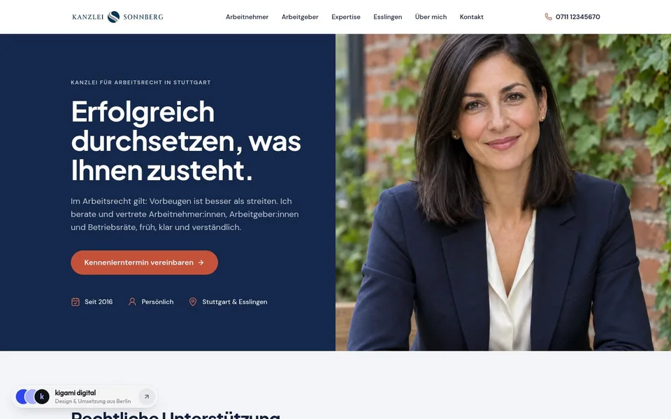 Startseite von Kanzlei Sonnberg