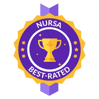 Best-Rated Nursa facility award badge