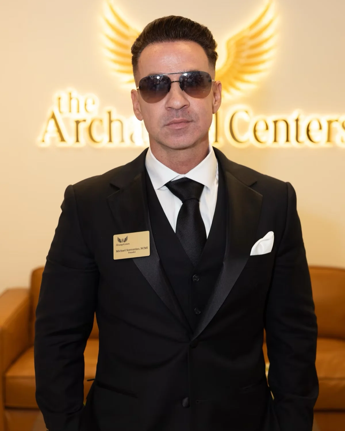 Mike Sorrentino standing inside The Archangel Centers lobby