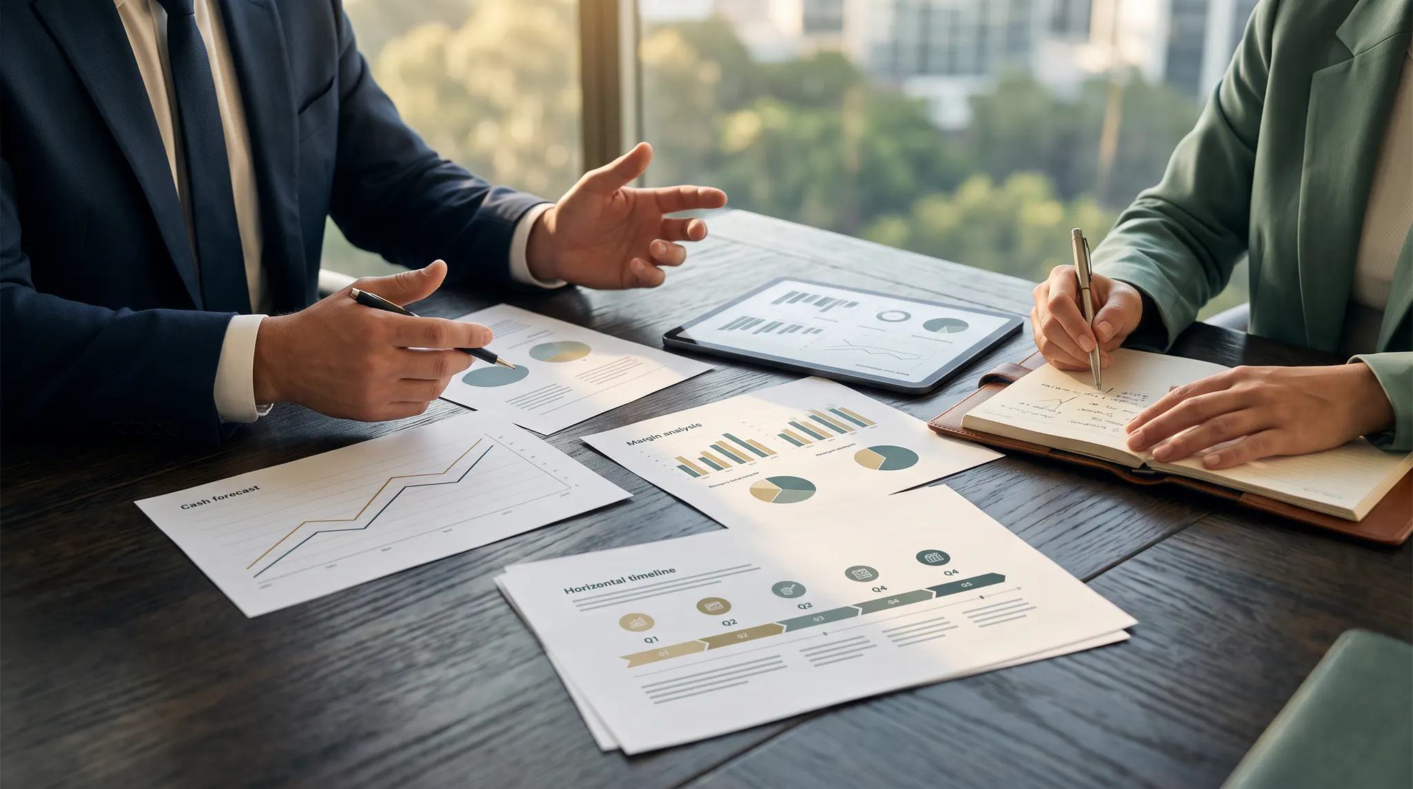 Hands-on work across financial and operational priorities
