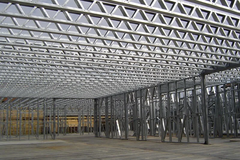 Example light-gauge steel floor trusses