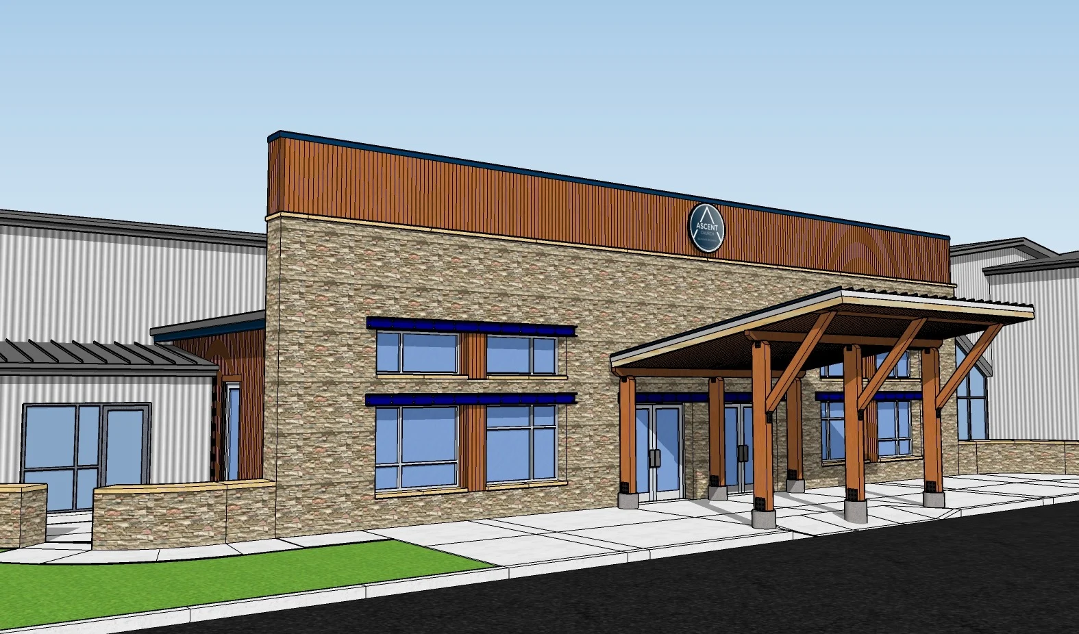 Concept rendering of ascent Church entry design rendering