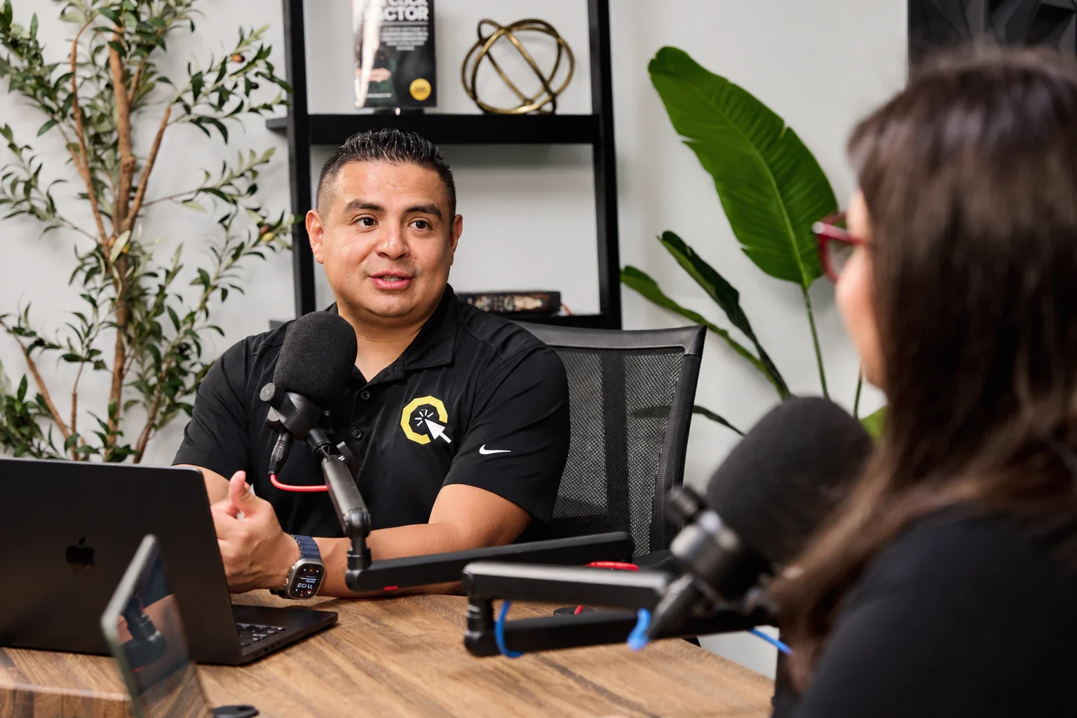 Danny Barrera recording a Contractor Click episode