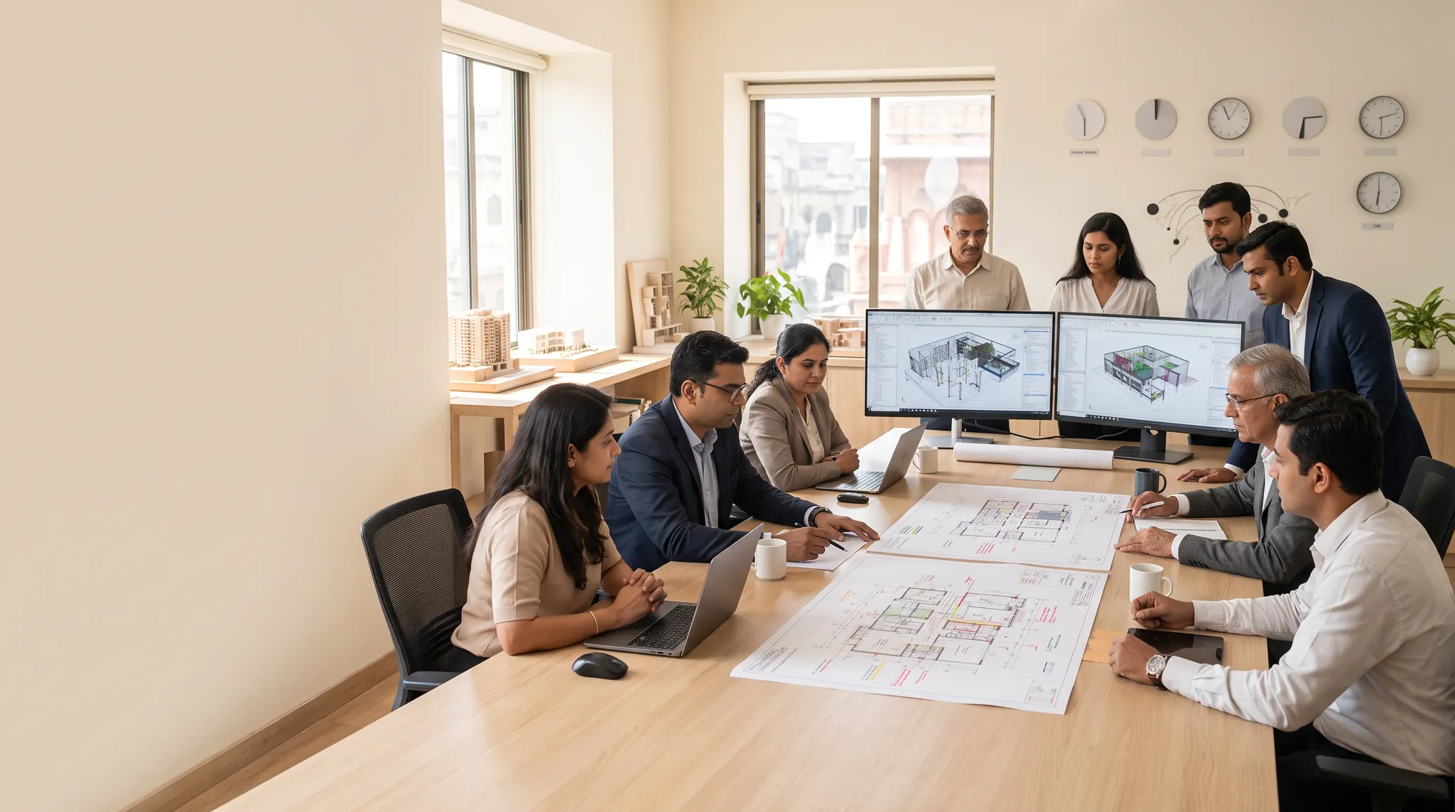 India-based BIM delivery team in a structured project handoff