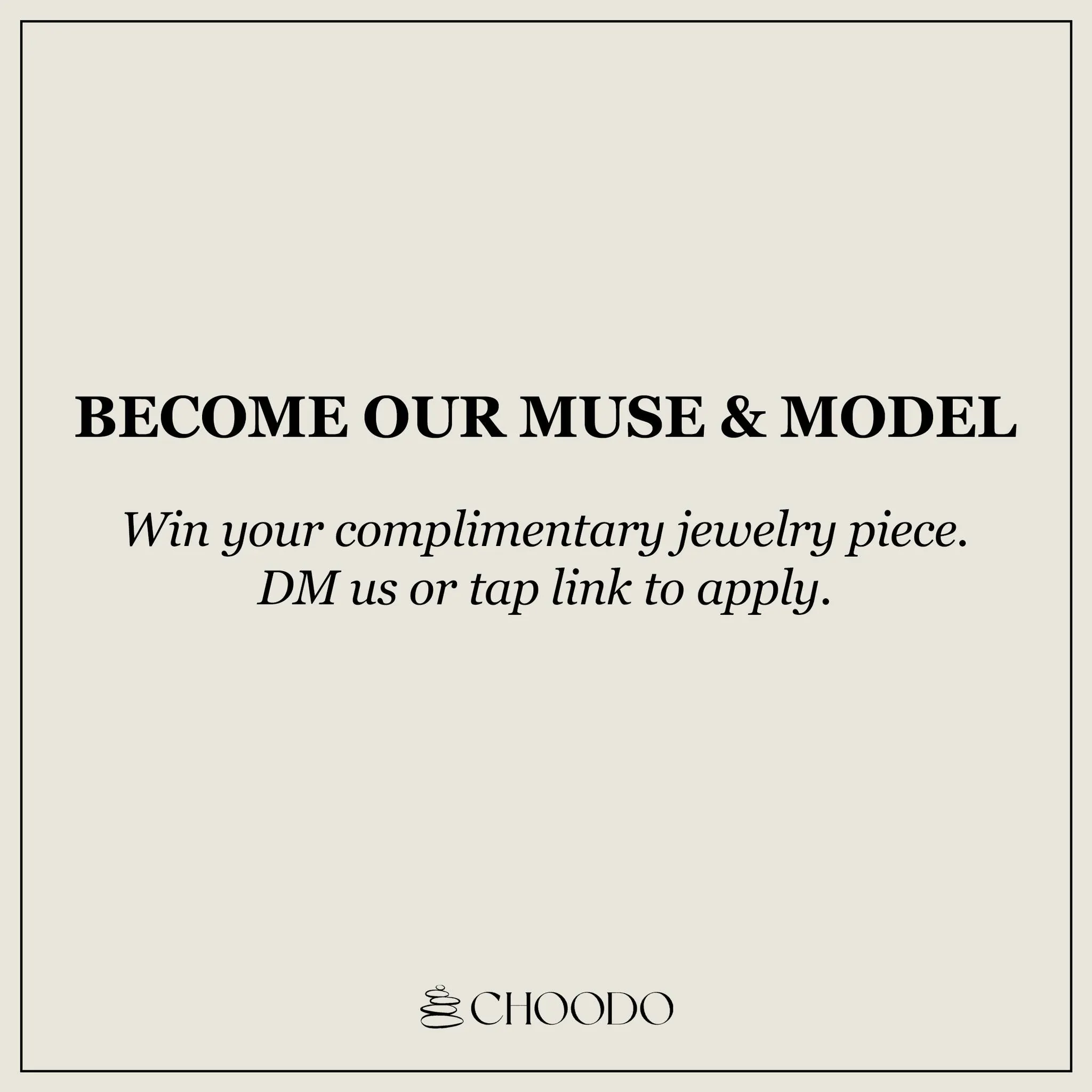 Instagram post with the caption: ✨ BECOME A CHOODO MUSE ✨\n\nWe are currently expanding our creativ...