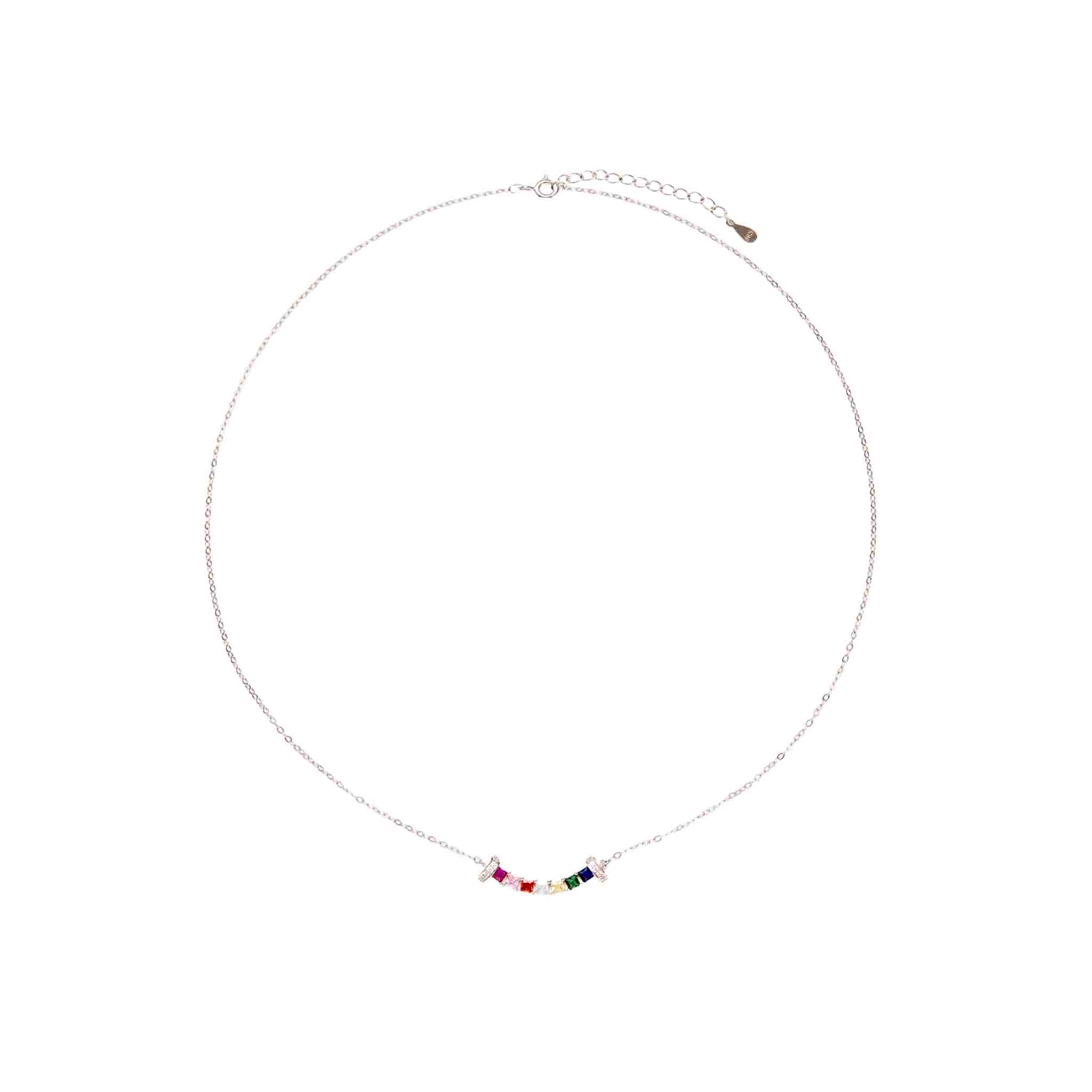 Choodo InnerLight rainbow zircon pendant in 925 sterling silver