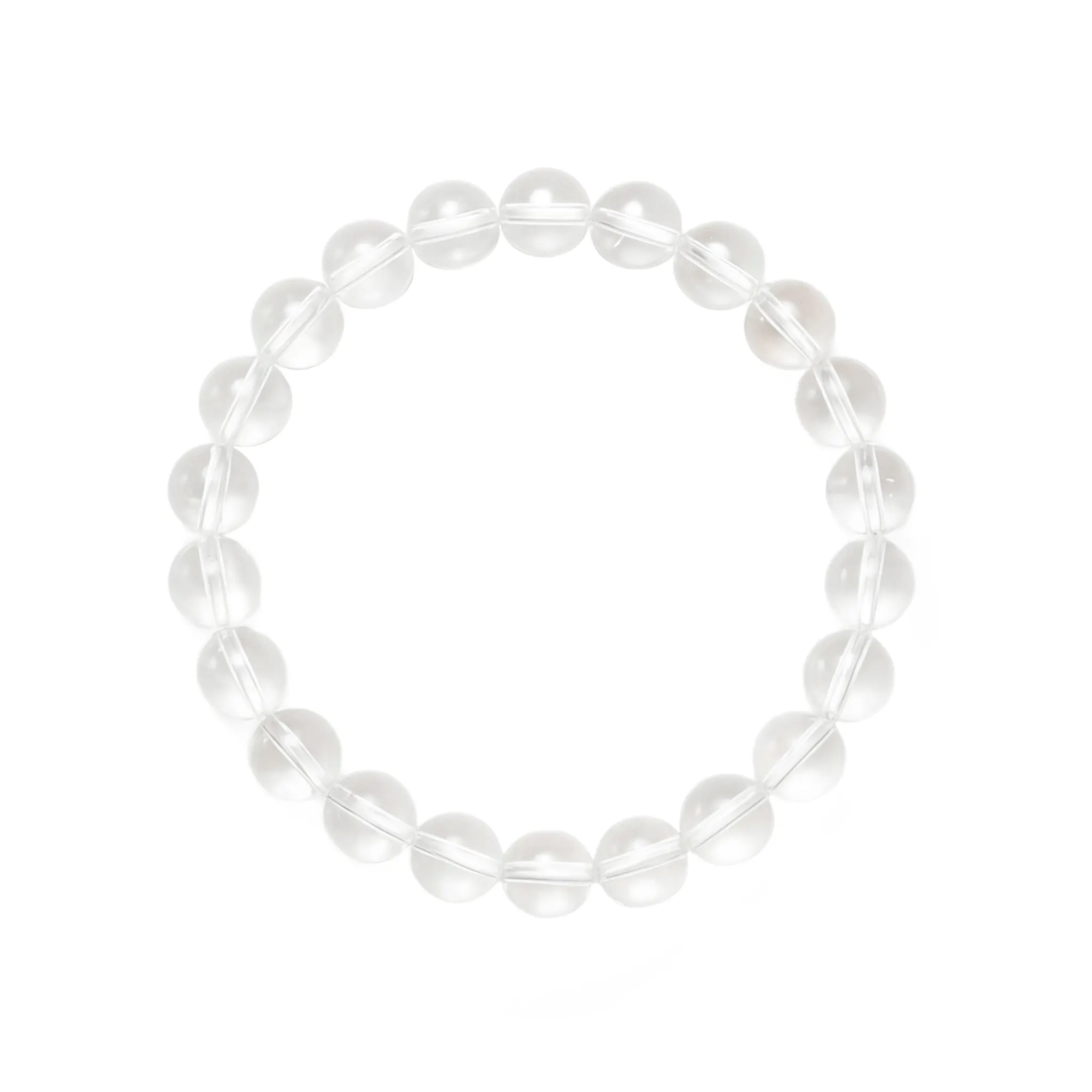 Light natural clear quartz crystal bracelet