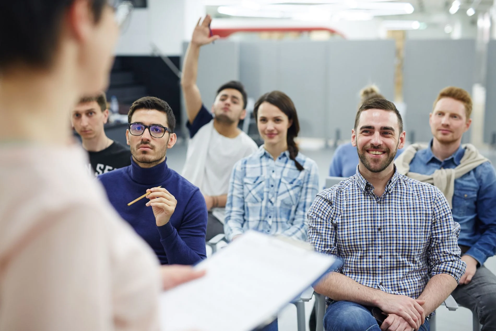 reunión de negocios de preguntas y respuestas
