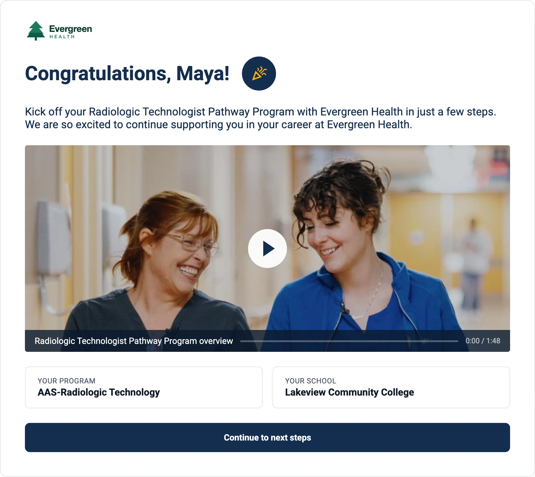 Scholar welcome screen