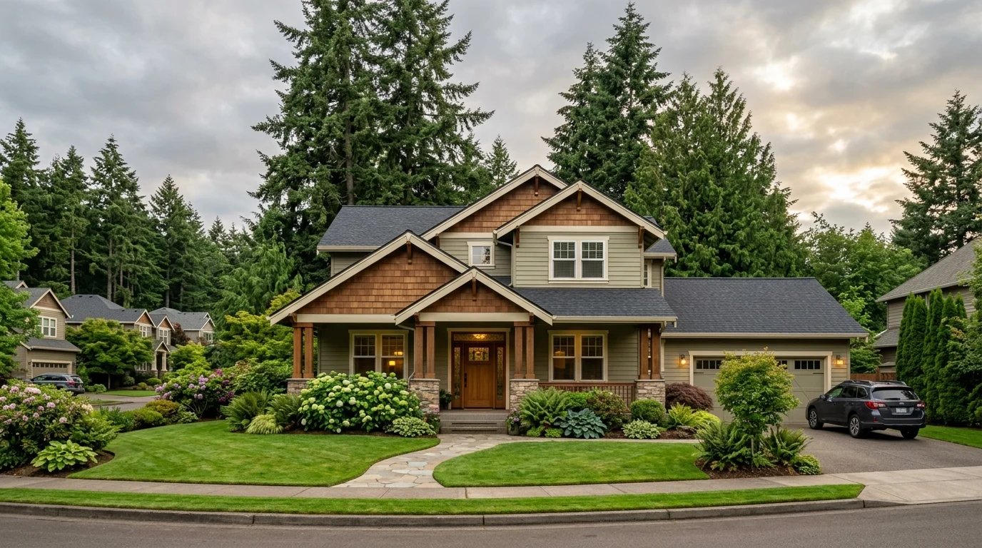 Beautiful new roof installation on Pacific Northwest home