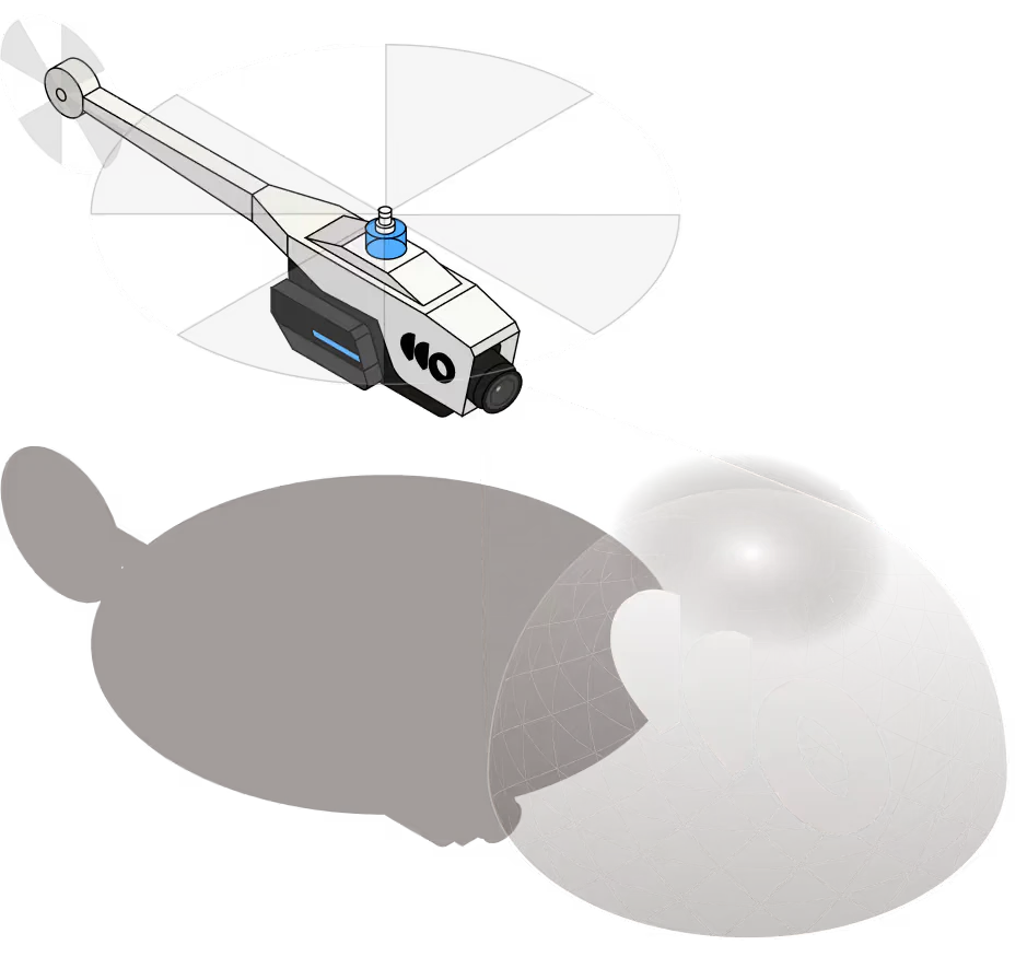 A reconnaissance drone protecting a brand identity