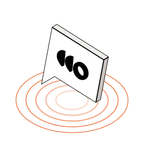 Outtake illustration representing a claimed company identity